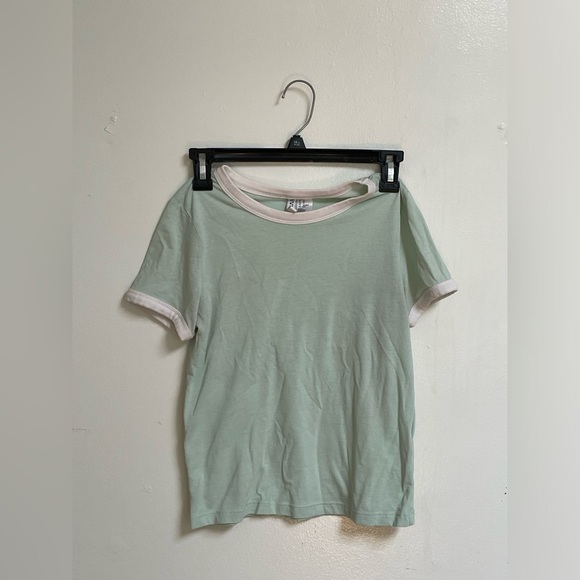 mint green ringer tee - Picture 2 of 3